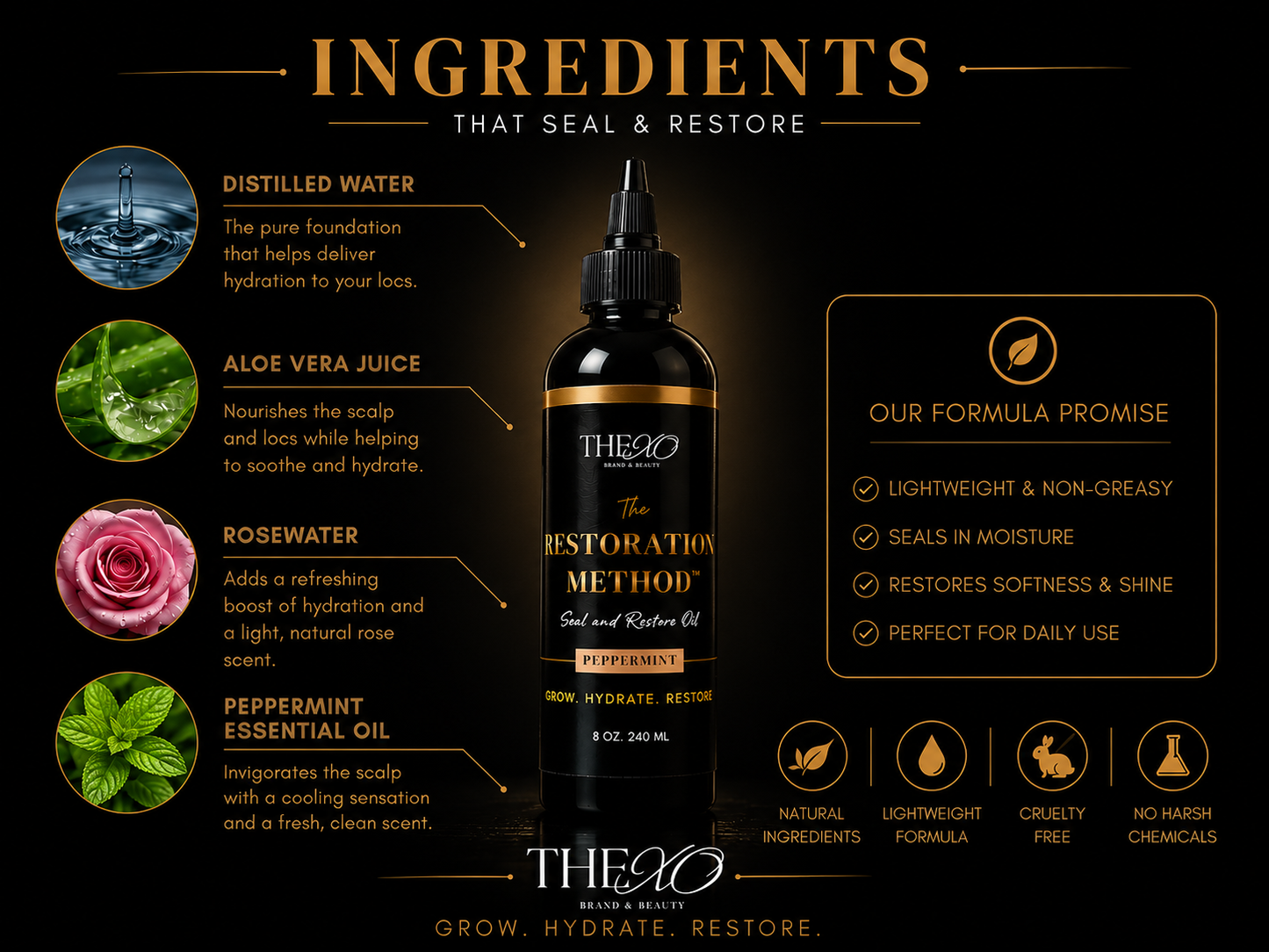 Restoration Method™ | Lightweight Peppermint Loc Oil