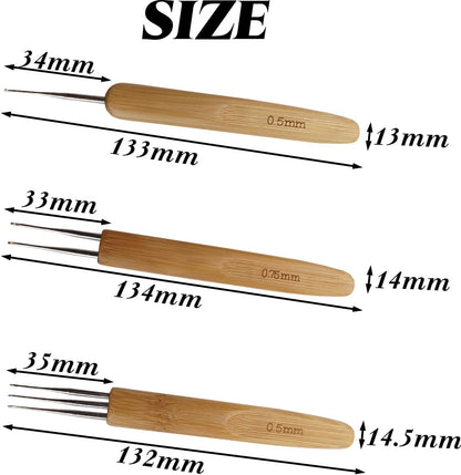 Crochet Needle Set 0.5mm 0.75mm 1mm 1.75mm